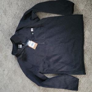 The North Face Mens 1/4 Zip Black Fleece Pullover - L